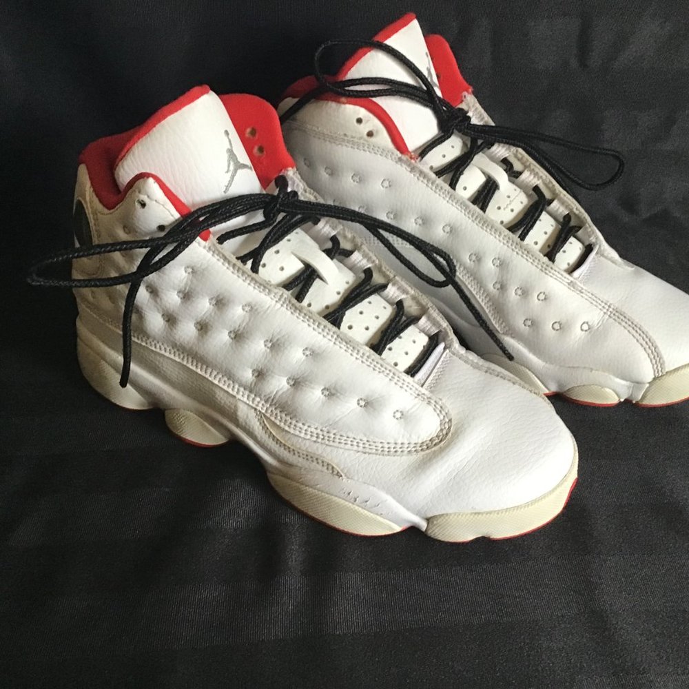 Air Jordan 13 Retro 'History of Flight’ High Tops White Leather with Hologram - Picture 3 of 16